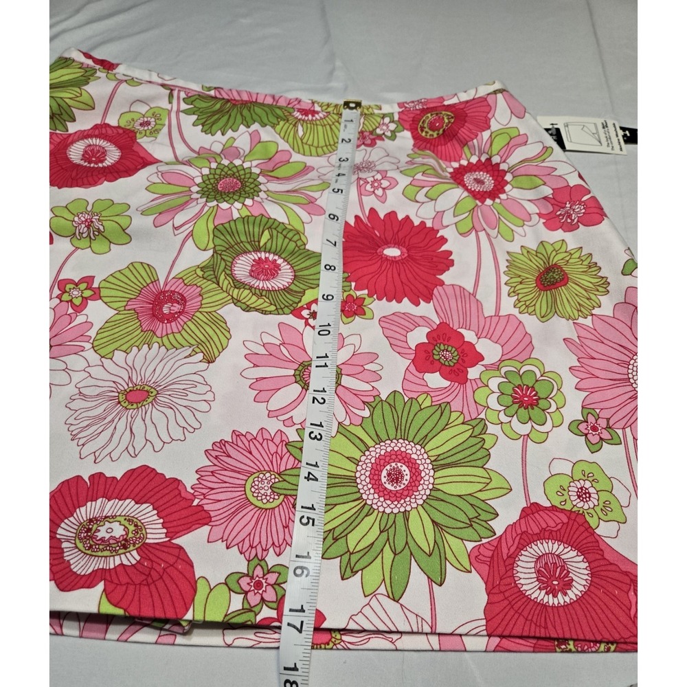 Briggs Womens Colorful Floral Skort Skirt Size 14 Cotton NWT Boho Beach Vacay - Picture 6 of 9